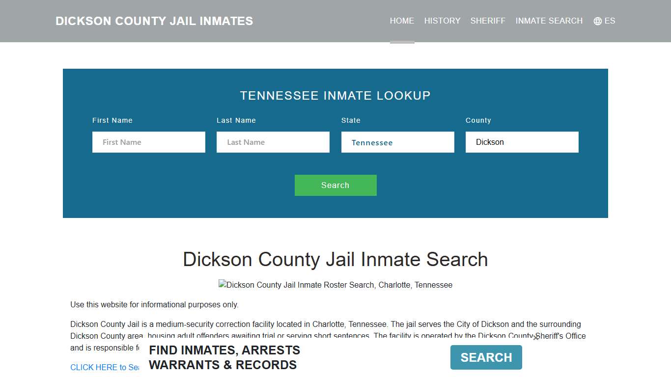 Dickson County Jail Inmate Roster Lookup, Charlotte, TN