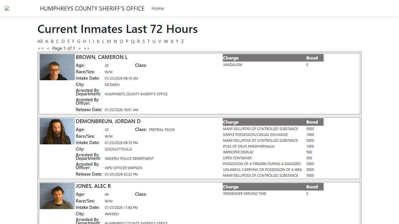 Inmates - ISOMS Portal